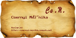 Csernyi Mónika névjegykártya