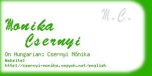 monika csernyi business card